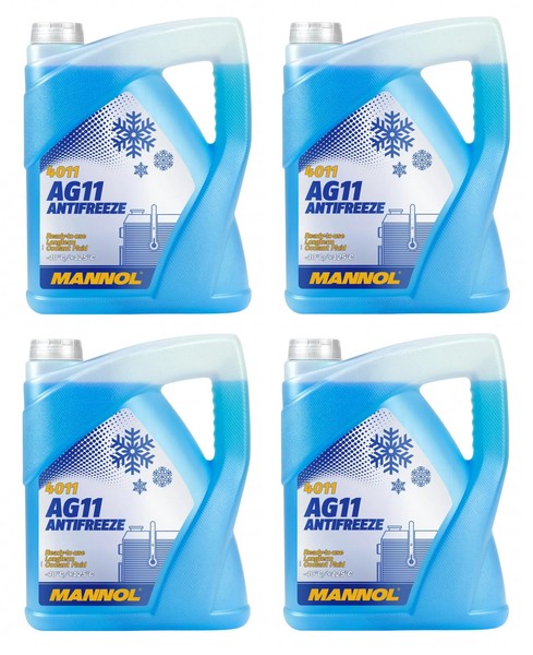 20L Mannol 4011 Antifreeze AG11 (- 40°C) Longterm (Blau) Fertigmix 4X5L-image