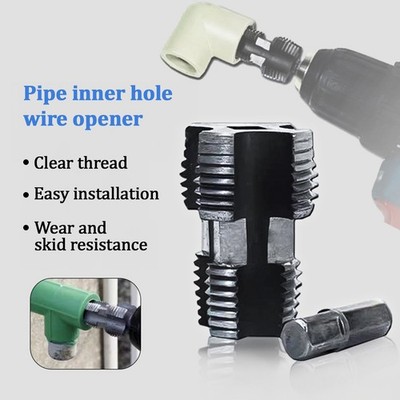 Electric Drill Compatible PVC Pipe Threader Kit Internal & External Thread Maker