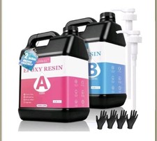 Crystal Clear Epoxy Resin Kit 2 Gallon - No Yellowing No Bubbles for Crafts