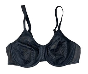 Wacoal Visual Effects Minimizer Underwire Bra 857210  Size 38D  Black Lace