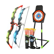 Bow and Arrow Set for Kids, 2-Pack LED Light Up Archery Set with 20 Suction C...