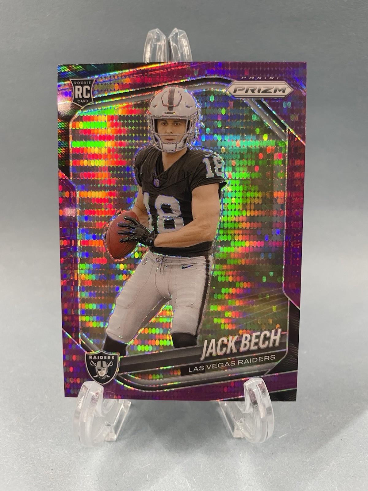 2025 Panini Prizm - Rookies Jack Bech #346 Purple Pulsar Prizm (RC)
