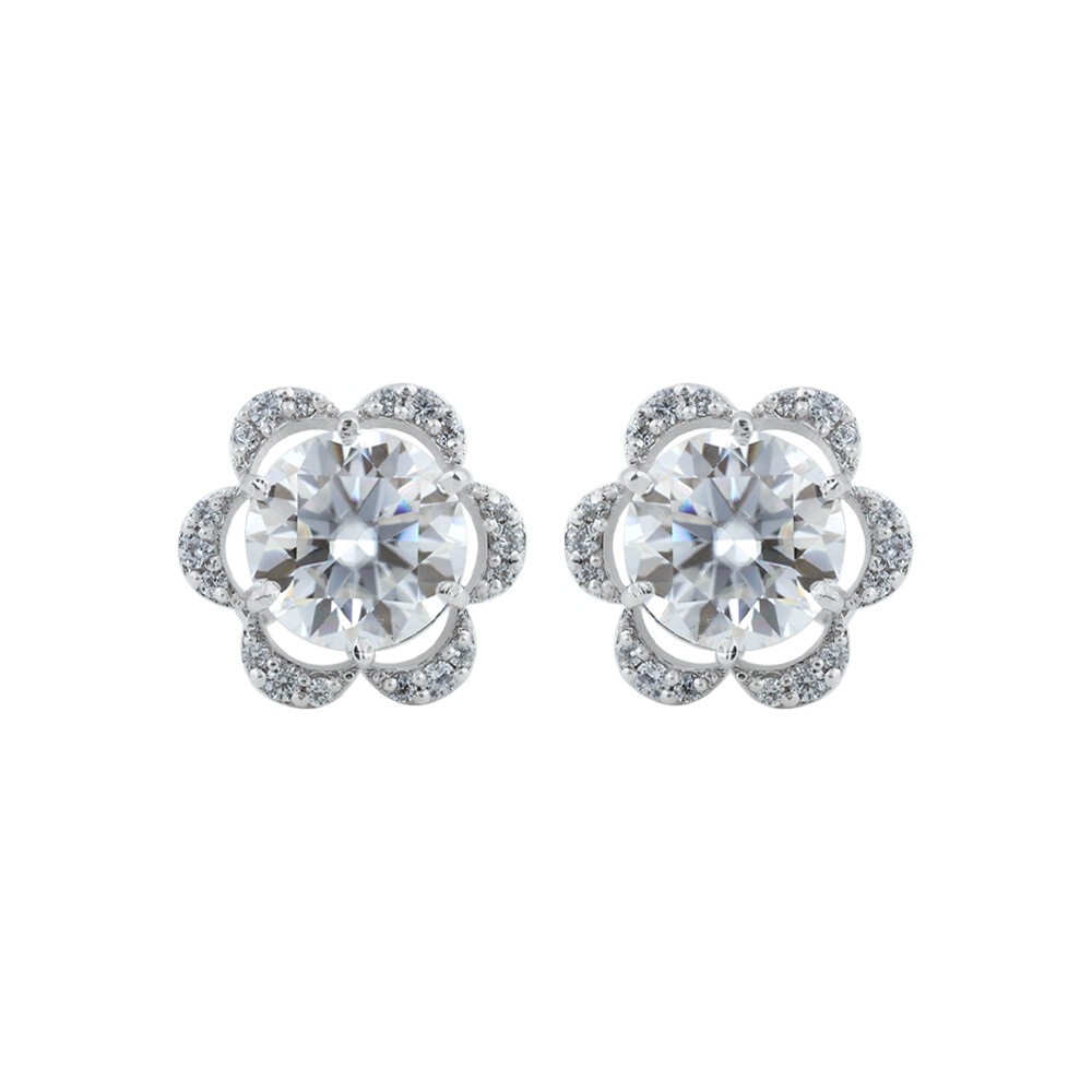 2.50 Ct Round Lab Grown Diamond Stud Earrings VS1 E 925 Sterling Silver Women