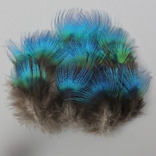 Natural Peacock Feather Blue Sheet 3-9Cm Imitation Emerald Diy Accessory 50pcs