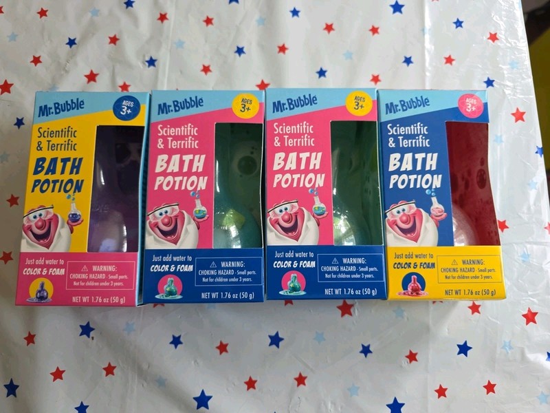 Mr. Bubble Scientific Terrific Bath Potion Color Foam Fun Experiment Pink Purple