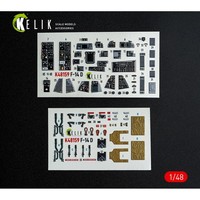 Kelik K48159 - 1:48 F-14D - Interior 3D Decals For Gwh Kit - Neu