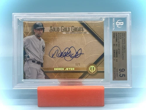 2022 Topps Tribute Derek Jeter Solid Gold Greats Autos #GGADJ Black 1/1 BGS 9.5