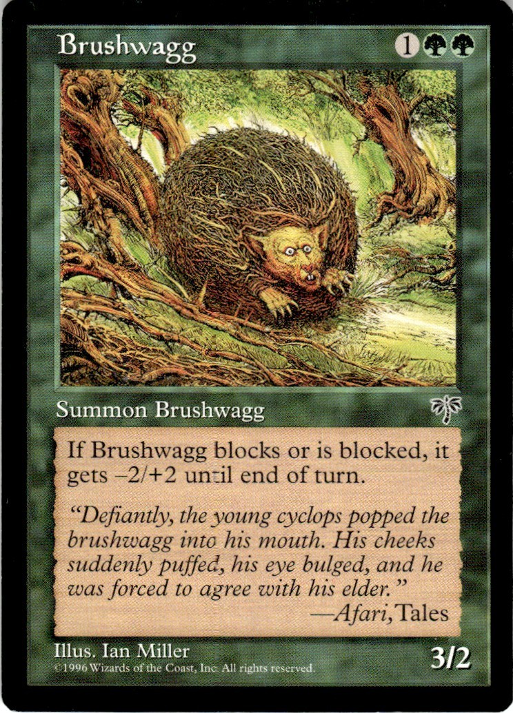1996 Mirage Magic The Gathering Brushwagg LP