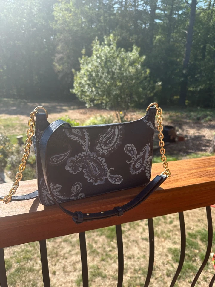 Mensajero Michael Kors Admiral Natalie Mediano Firma Cuero Azul Marino Nuevo con Etiquetas $428.00 Foto 2 de 4