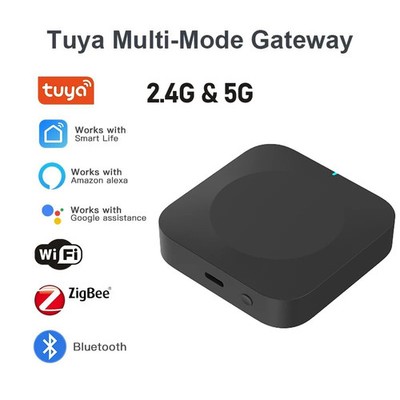 Tuya Zigbee Bluetooth Gateway Dual Band 2.4G/5G WiFi Smart Hub with Alexa google