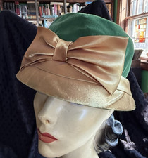 Chapeau Femme Vintage Noir La Vienne - Fabriqué En Autriche - Marque Arnold Constable - Occasion