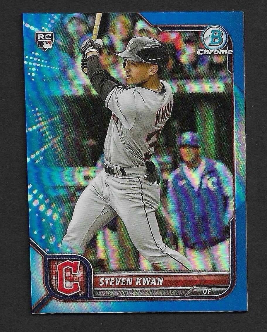 STEVEN KWAN 2022 Bowman Chrome Blue Refractor /150 #39 Rookie RC Guardians