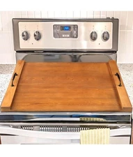 NIB Stove Cover - Wooden Stovetop/ Burner Cover for Gas and Electric Stove Top