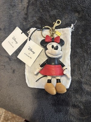 Coach Exclusive x Disney Minnie Mouse Leather Plush Bag Charm