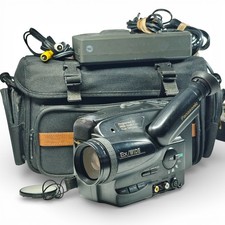 Panasonic NV-S20B videocamera VHSC nastro 8x ampio zoom anni 90 retro cam pacchetto