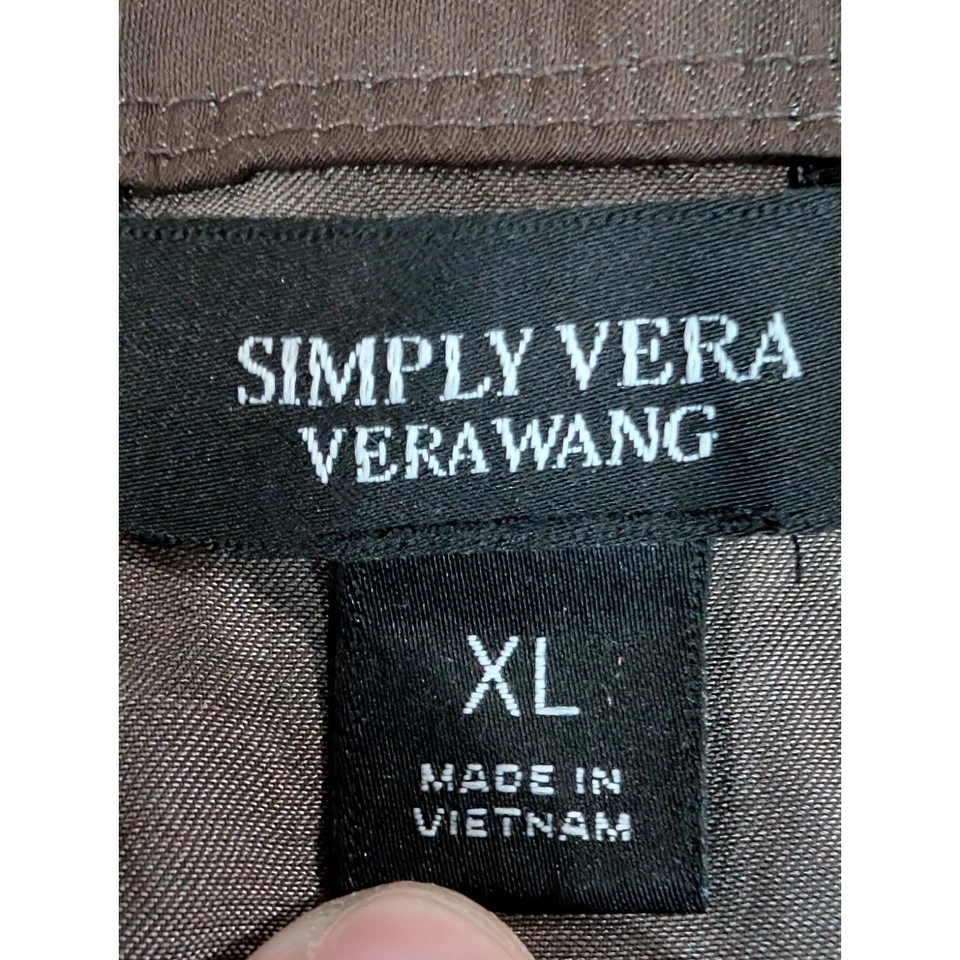 Blusa sin mangas Simply Vera Wang para mujer - Cami marrón concha talla XL Foto 3 de 4