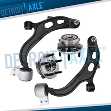 4pc Front Wheel Bearing and Hubs Lower Control Arms for 2013-2019 Ford Taurus