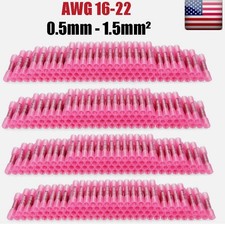 1000Pcs Heat Shrink Waterproof Wire Connectors Red 22-16AWG Butt Seal Terminals