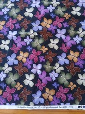 Butterfly Fabric Hi-Fashion Fabrics 2 Yards 20" Patt. HFG-C5950