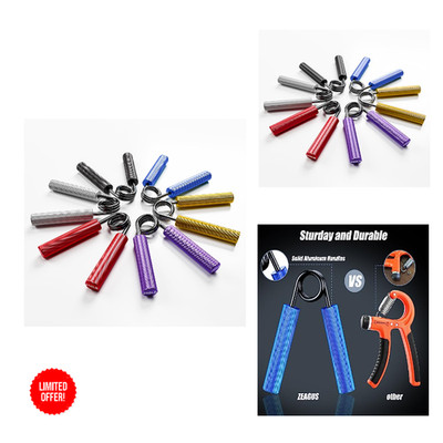ZEAGUS Griffkrafttrainer 4 Pack 22 5kg 90kg Metall Handgr