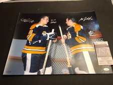 JSA KEN HODGE & EDDIE JOHNSTON Inscribed Autographed  16x20 Photo Signed 698