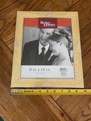 Better Homes & Gardens 8 x 10 Goldtone Metal Frame Rhinestones Picture Frame