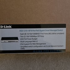 DGS-1210-10P 8-Port PoE Gigabit Smart Managed Switch UNOPENED BRAND NEW