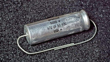 Sprague 500D - 470uF 50VDC Axial Electrolytic Capacitor - New Old Stock