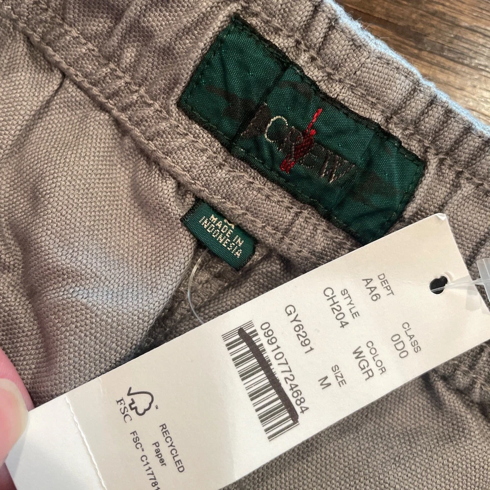 Новый с Ярлыками J. Crew мужчин M серый 5,5'' пирс короткий хлопок льняной смеси эластичный пояс CH204 - Изображение 2 из 4