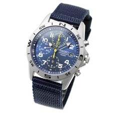 Seiko SND379R Men's Chronograph Watch 40mm Blue