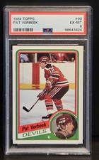 Pat Verbeek 1984 Topps RC Rookie Card 90 PSA 6 EX-MT. rookie card picture