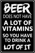 Funny Beer Alcohol Sign Tin Metal Signs Home Bar Kitchen Beer 8x12 Inch Beer Do