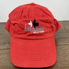 Impasse Solutions Hat Red Adult Adjustable Baseball Hat Adult Hat Red Cap