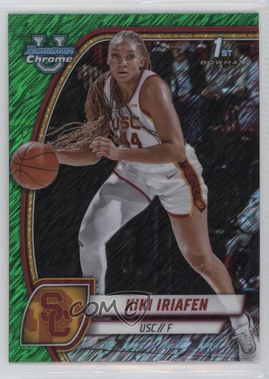2024-25 Bowman U Chrome Green Shimmer Refractor Kiki Iriafen #47 1n2k