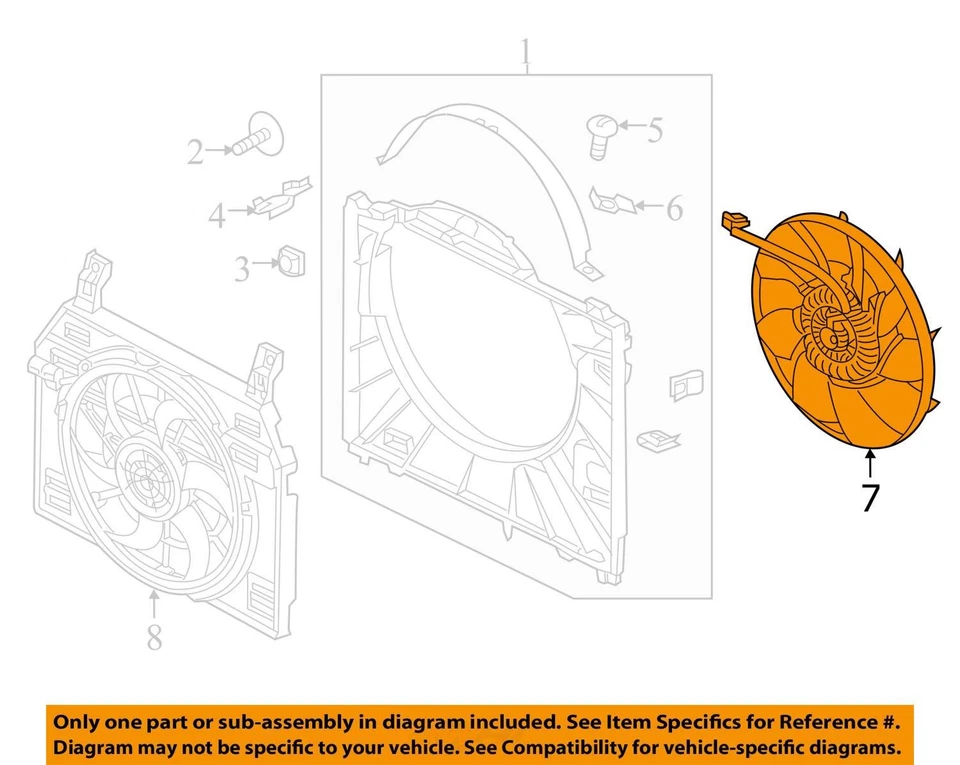 Ventilador Blade Estilo Clásico VIN G 4º Dígito Se Adapta a 10-22 Range Rover 2028760 Foto 2 de 3