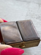 Vintage Brass Hinged Pill Coke Powder Snuff Box Case