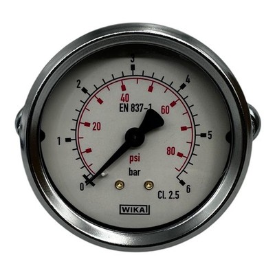 WIKA Manometer 111.12.063 63mm 0-6 bar 0-87 psi G1/4B Radial Anschluss Neu