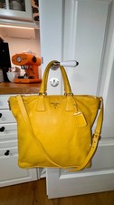PRADA Vitello Daino Hobo Bag Side Zip Open Co...