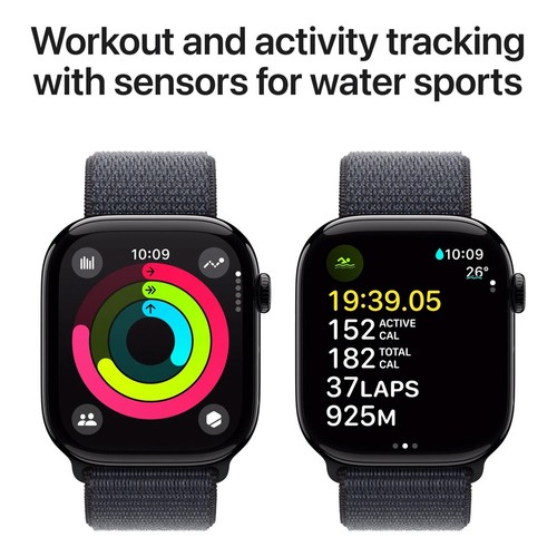 Apple Watch Series 10 42mm GPS + Cellular Jet Black Aluminium Case w/ Ink Spo... - Picture 3 of 3