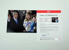 President George W Bush Inauguration Signed Autograph 8x10 Photo PSA/DNA COA B