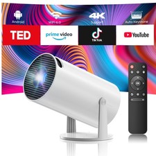 Projector with WiFi and Bluetooth, Mini Projector, 4K 1080P Support Portable ...