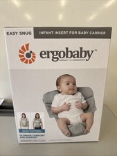 Ergobaby Easy Snug Infant Insert, Grey, Premium Cotton Newborn from 7-12 lbs