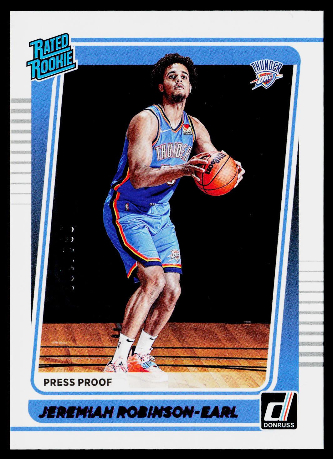 2021-22 Donruss #220 Jeremiah Robinson-Earl Press Proof Purple #/199