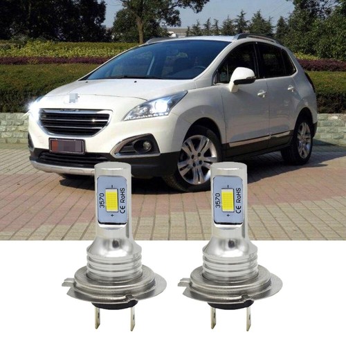 For Peugeot 3008 20092016 2x H7 6000K LED Headlight Bulbs Kit Dipped