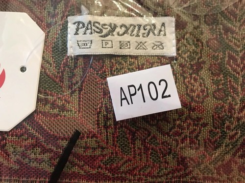 Peach Couture Soft Persian Paisley Pashmina Shawl Scarf 27” x 72” Maroon NEW - Picture 2 of 12