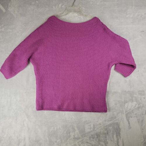 Soft Surroundings Sweater Womens Large Purple Tight Knit Ribbed Pullover Casual - Picture 2 of 14