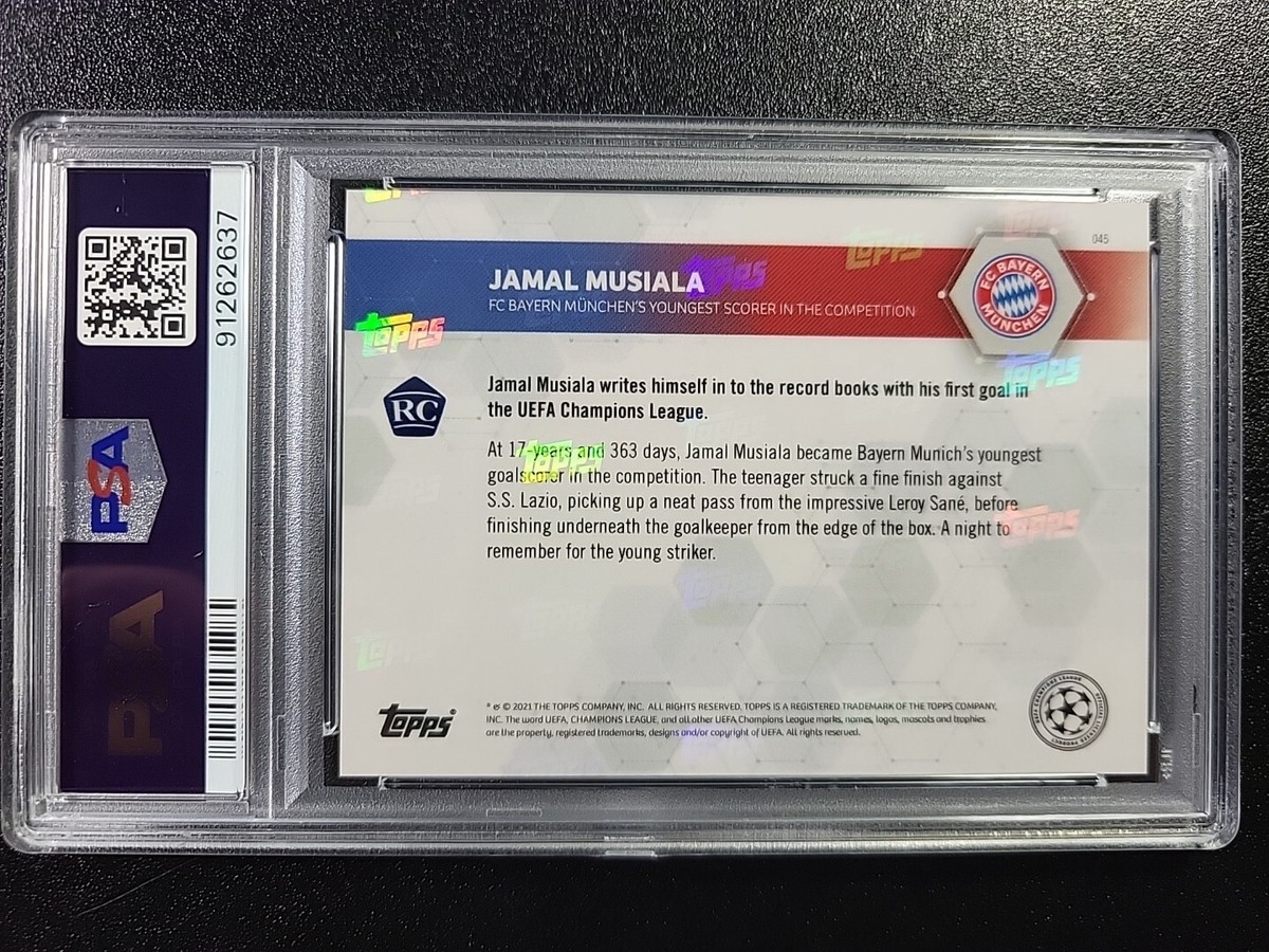 PSA 10 Jamal Musiala RC 2020 2021 UCL Topps Now Card #45