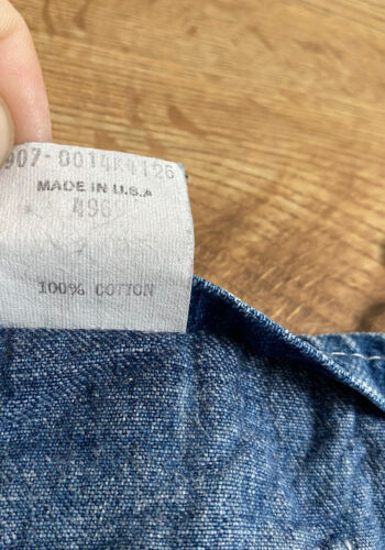 Vintage Kids OshKosh B'Gosh Denim Overall Dress 6x Cotton Criss Cross Back USA - Picture 7 of 7