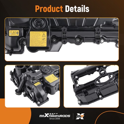 Valve Cover Kit w/ Gasket & Oil Cap for BMW N20 320i 328i 528i X3 X5 X1 Z4 2.0L - Picture 9 of 12