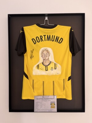 Borussia Dortmund Jersey Portrait Julian Brandt Hand-Painted And Signed Puma M